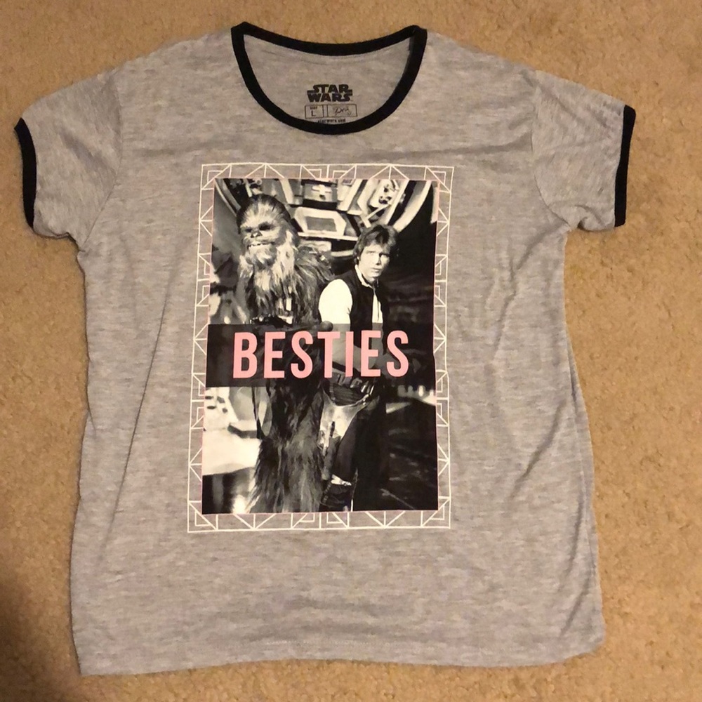 star wars han solo and chewbacca 'besties' shirt